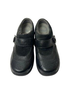 Dansko Womens Slip-On Shoes Black Size 6.5 37 EU Leather Comfort Stylish